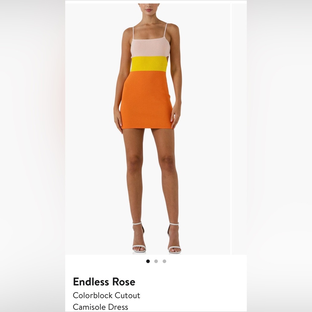 Endless Rose Colorblock Cutout Camisole Dress